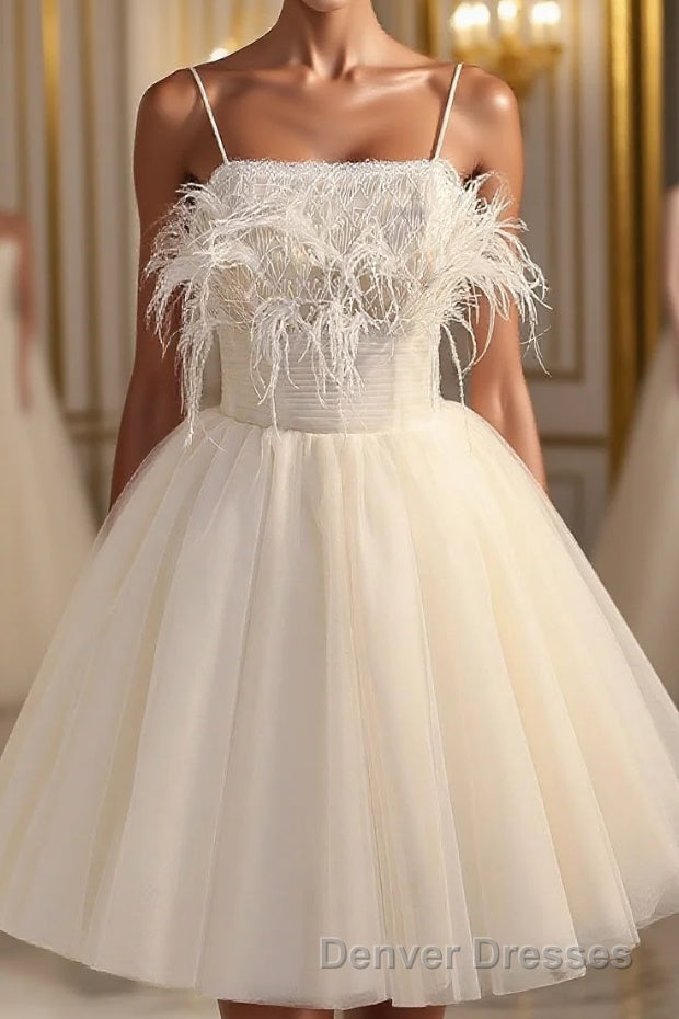 Chic Sleeveless Spaghetti Straps Tulle Princess Homecoming Dress Main image