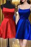 Straps Royal Blue Short Homecoming Dress with Pockets