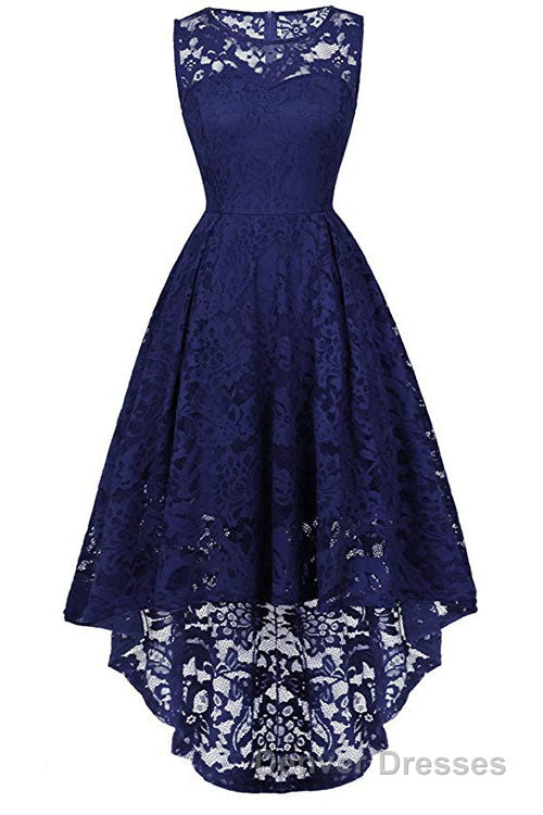 Sleeveless Hi-Low Lace Lavender Party Dress Secondary image