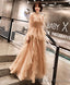 Champagne Tulle Long Prom Dress Champagne Evening Dress 1