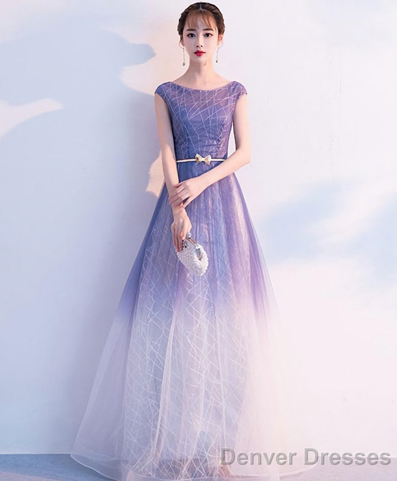Unique Tulle Long Prom Dress Tulle Long Evening Dress