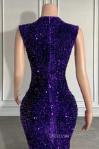 Sequined Sleeveless Mermaid Prom Dress with Beadings
