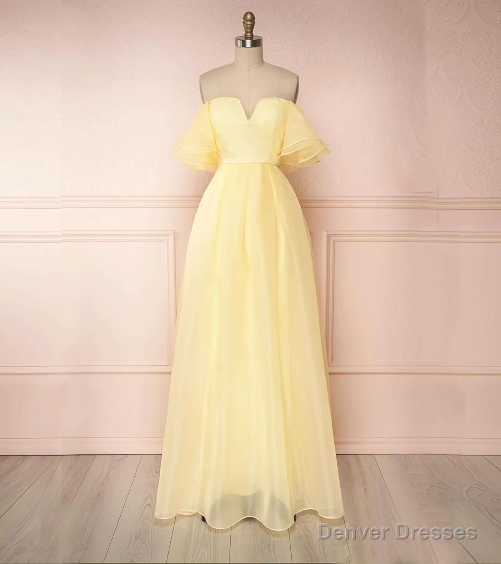 Simple Yellow Long Prom Dress, Evening Dress, 5420 Secondary image
