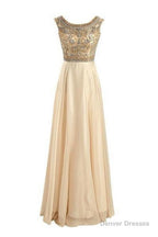 Floor-Length/Long A-Line/Princess Beading Floor-Length/Long Chiffon Prom Dresses