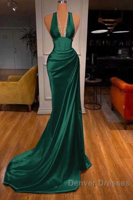Halter V-Neck Mermaid Prom Dress Elegant Secondary image