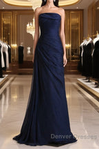 Prom Dress A Line Elegant Chiffon With Ruffles Long Evening Dress