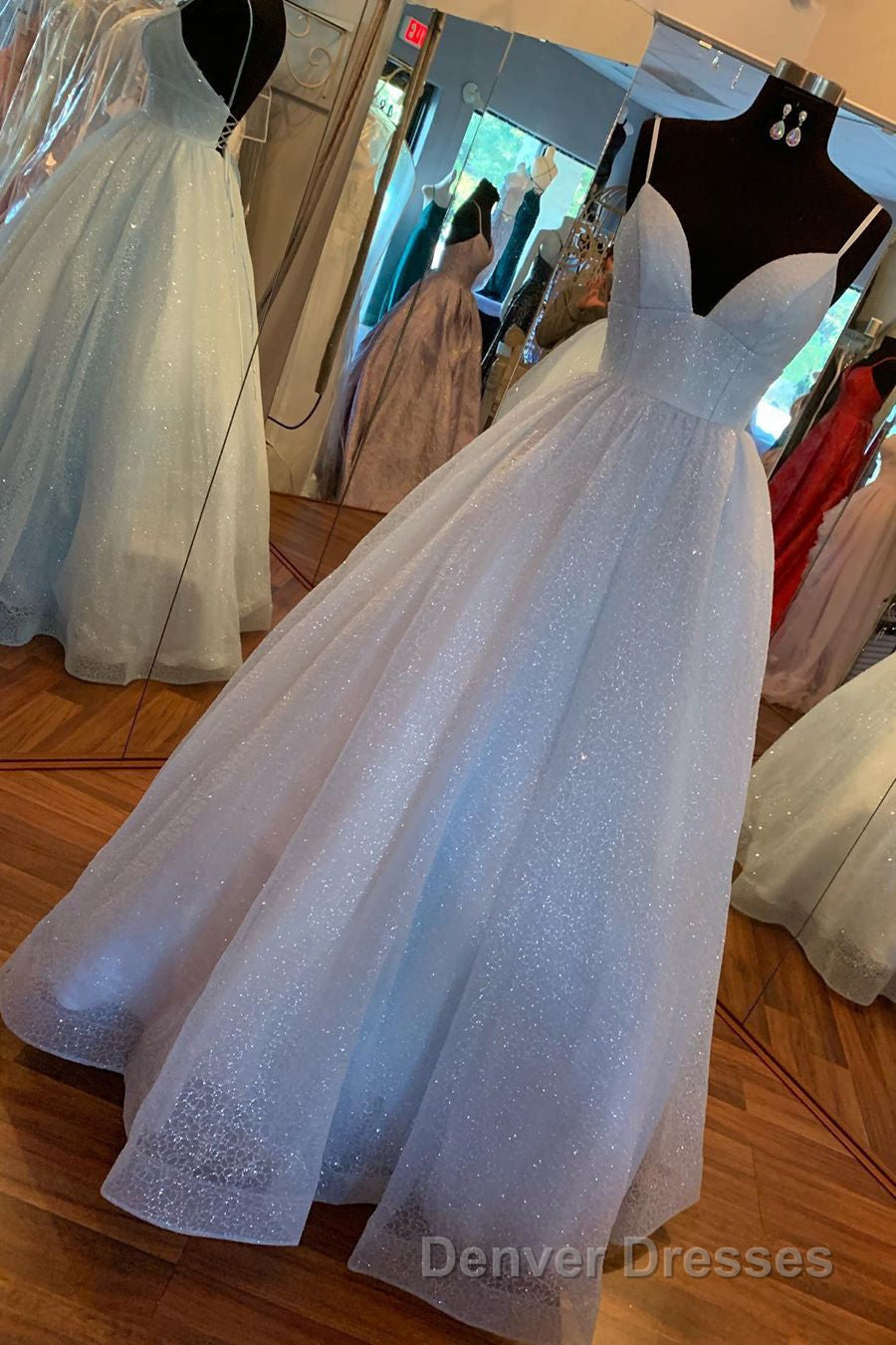 Elegant Straps Lace-Up Back Blush Long Prom Dress Secondary image