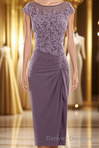 Cap Sleeve Beaded Mother of Bride Dress