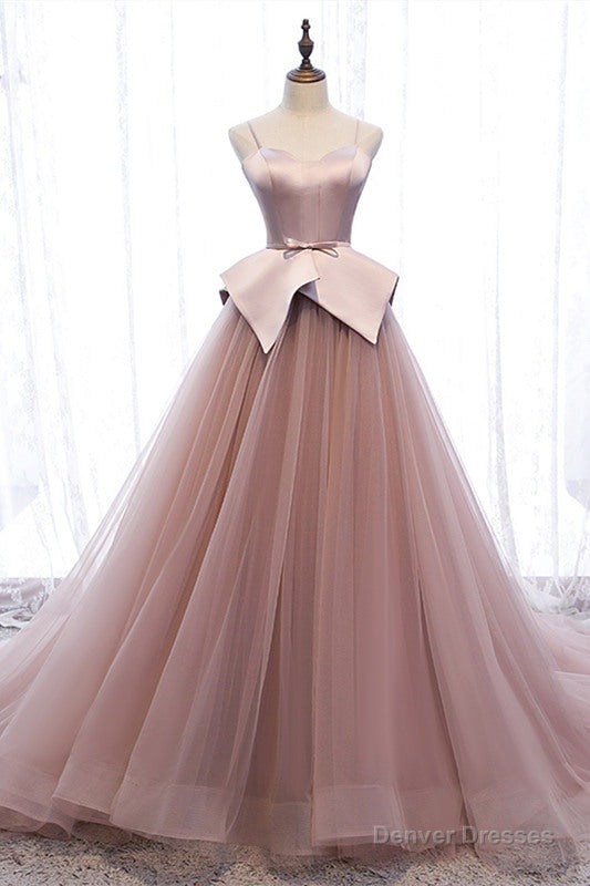 Princess Spaghetti Straps Blush Pink Ball Gown Main image