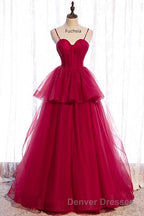 Elegant Spaghetti Straps Green Ball Gown