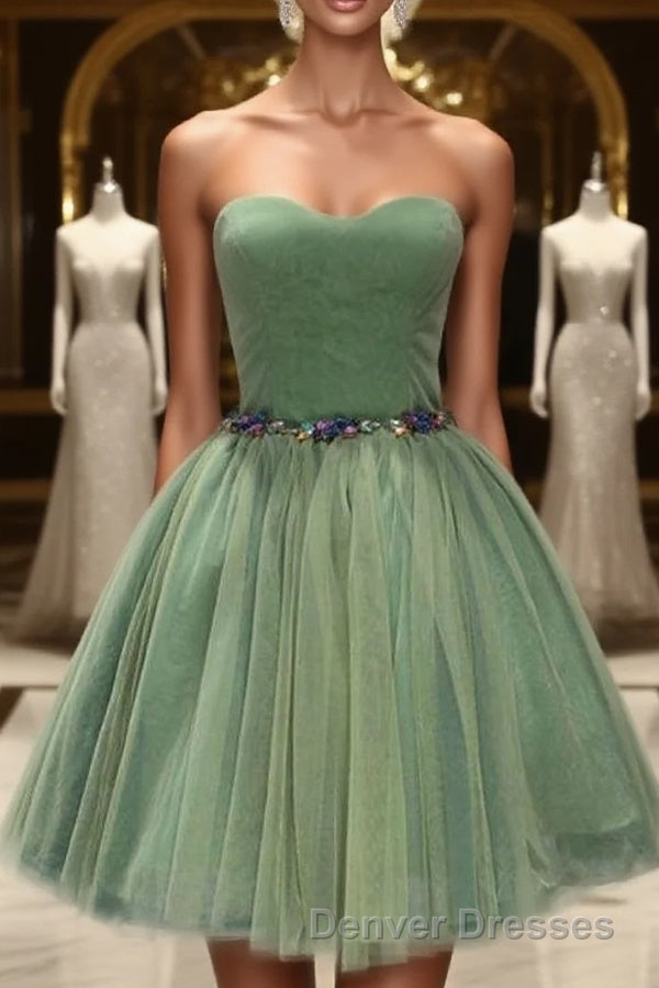Cute Sweetheart Neck A-Line Classy Homecoming Dress Main image