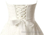 A-line Sweetheart Floor Length Lace Wedding Dress