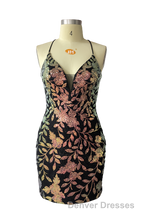Cute Bodycon V Neck Blue Lace Homecoming Dress