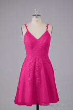 Beautiful Spaghetti Straps V Neck Bridesmaid Dresses