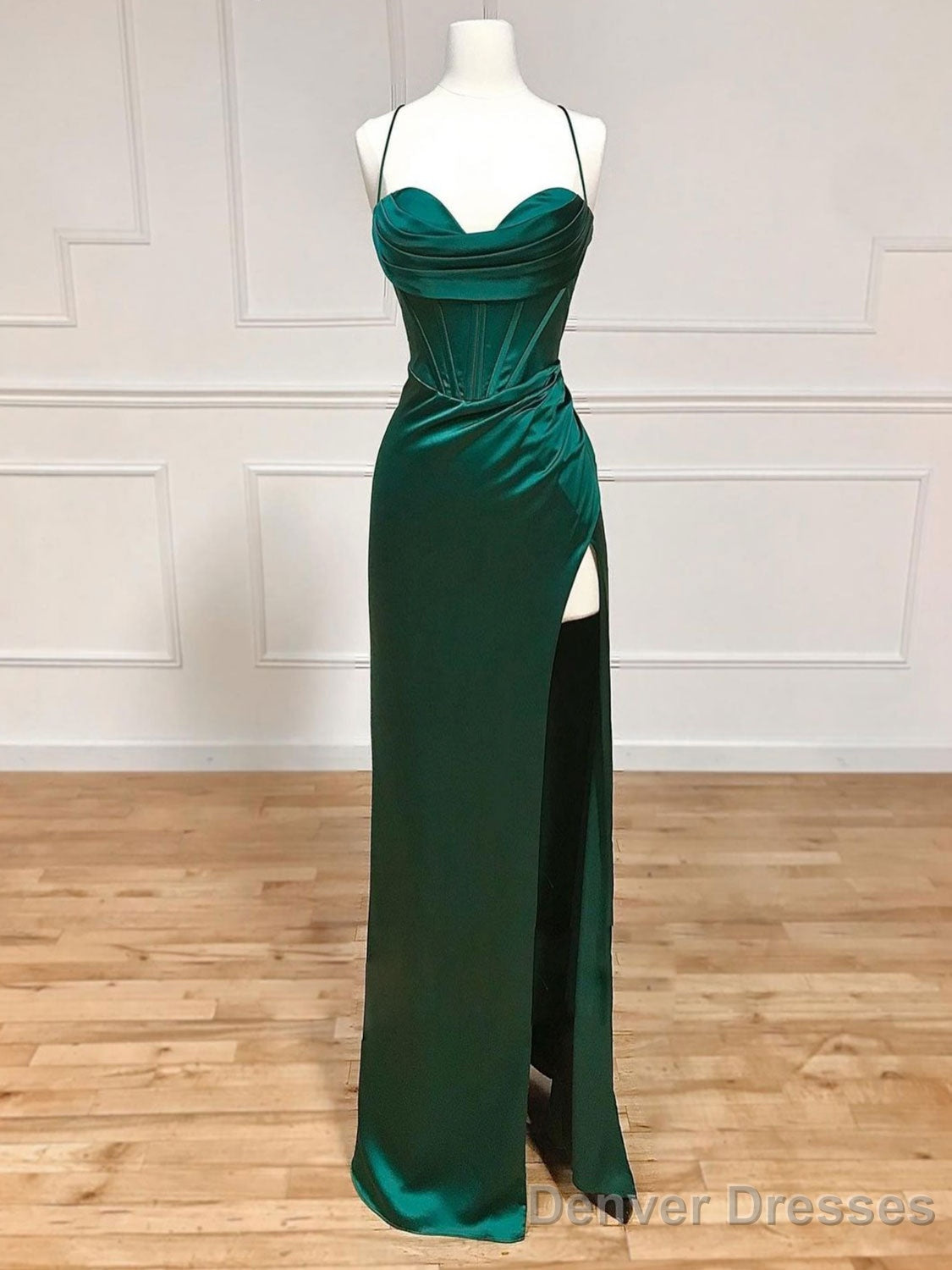 Spaghetti Straps Lilac Evening Party Dresses, Popular Silk Satin Prom Dresses, High Quality Bridesmaid Dresses