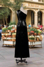 Charming One Shoulder Sequins Floor Length Bridesmaid Dresses