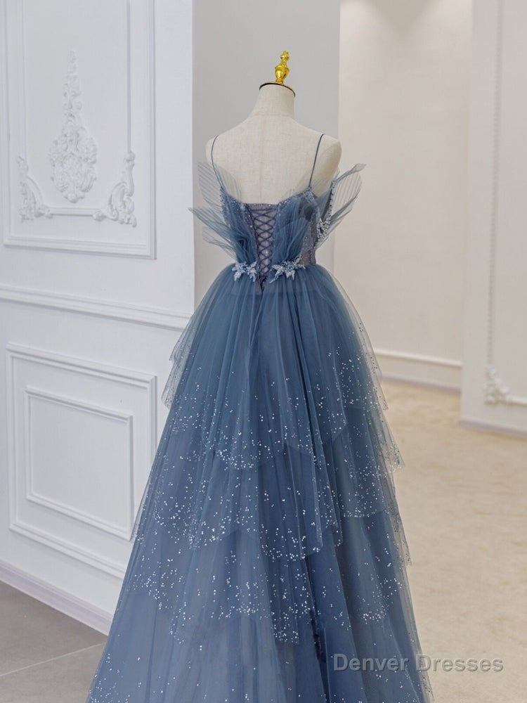 Cheap A Line Tulle Sweetheart Off the Shoulder Beads Open Back Prom Dresses