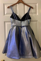 Chic Spaghetti Straps A Line Short Homecoming Dress