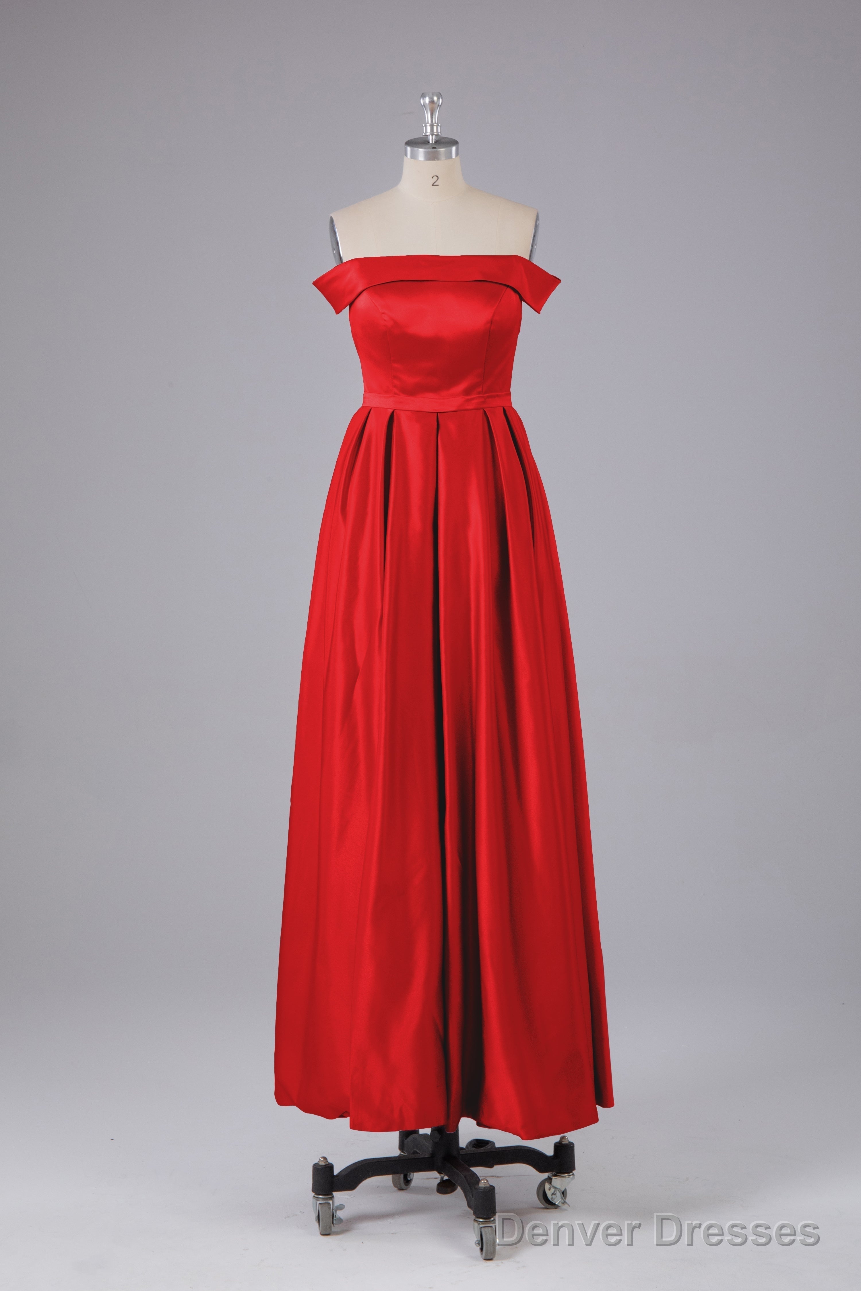 Elegant Off the Shoulder Satin Bridesmaid Dresses