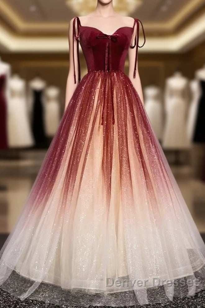 Fairytale Red Gradient Prom Dress