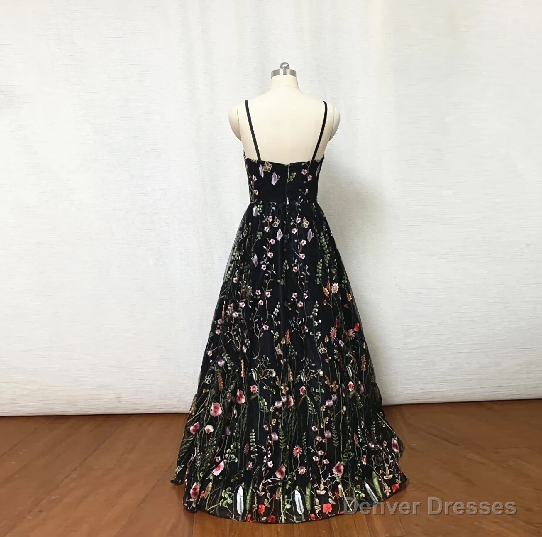 Black Floral Fairy Prom Dress Long Evening Gowns For Wedding Secondary image