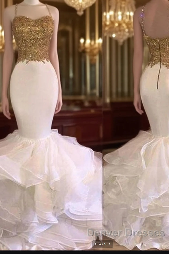 Gold Mermaid Tight Prom Dress Black Girl Slays Main image