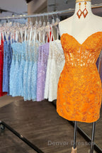 Purple Lace Tight Short Hoco Dress