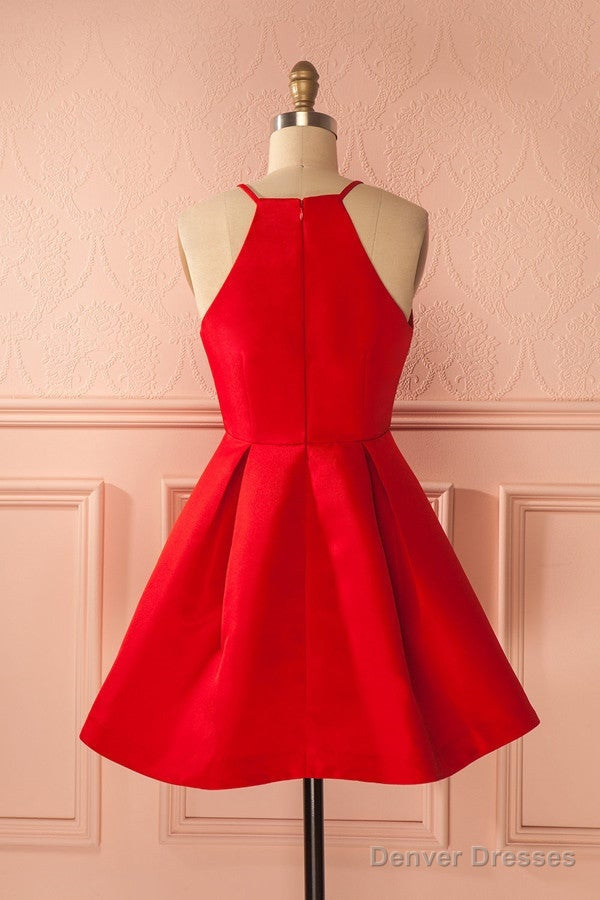 Short Straps Red Prom Dresses, Cheap Homecoming Dress, For Girls Secondary image