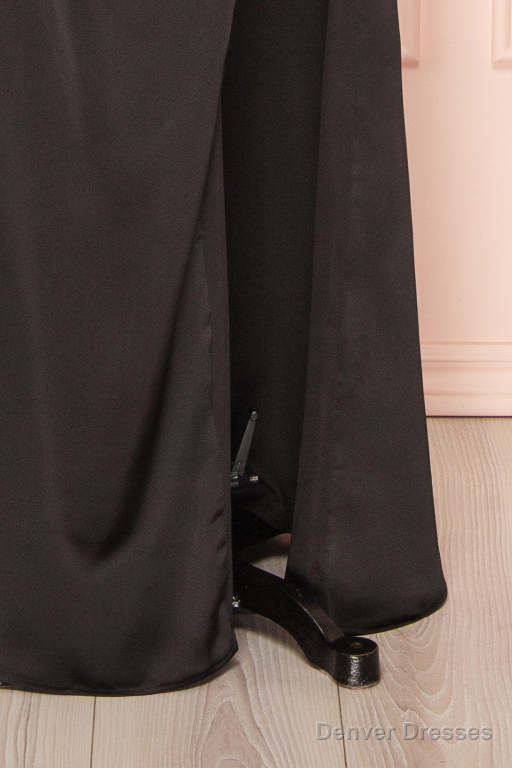 Black Prom Dresses, Corset Cowl Neck Maxi Dress, Black Bridesmaid Dress