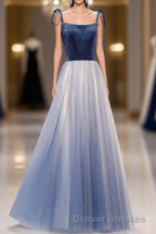 Spaghetti Straps Lace Up Floor Length Modest Evening Dress Party Prom Dress