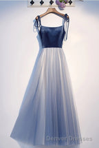 Spaghetti Straps Lace Up Floor Length Modest Evening Dress Party Prom Dress