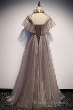 Charming Elegant Long A-line Floor Length Simple Party Prom Dress