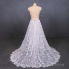 Charming Spaghetti Straps Long A-line Wedding Dress Beach Wedding Dress