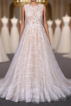 Gorgeous Long Backless Wedding Dress Ivory Lace Wedding Gowns