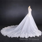 Elegant Long Sleeves Lace Wedding Dress Beautiful Bridal Dress