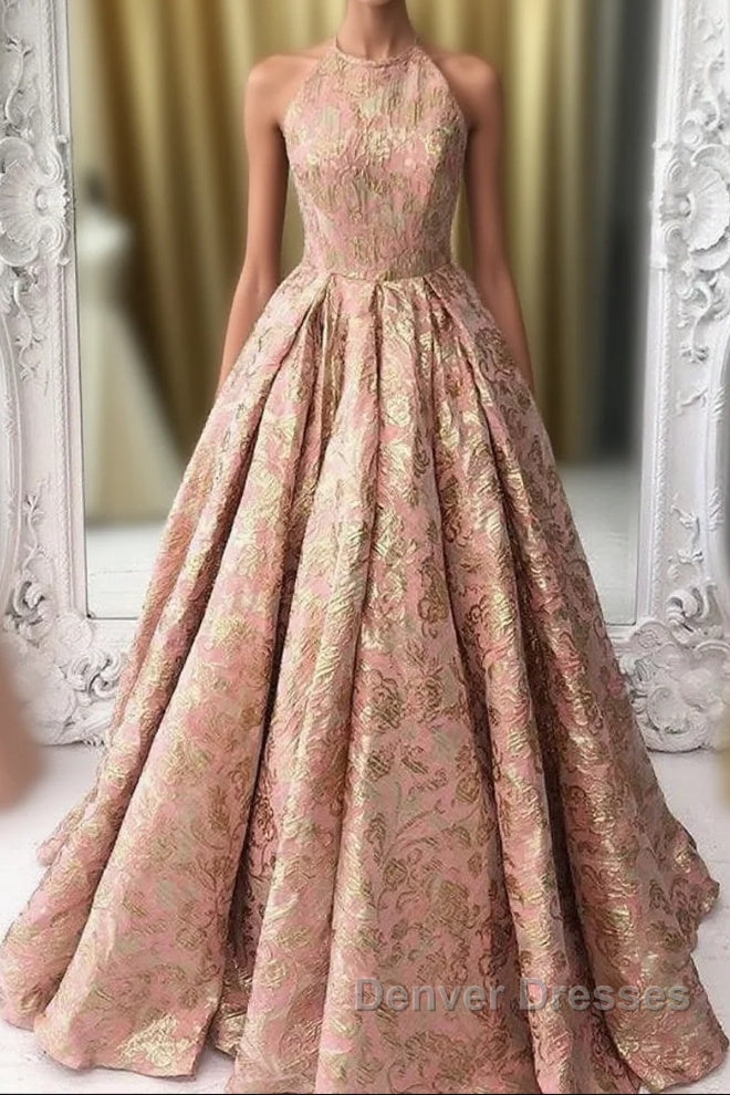 Chic Modest Halter Long Princess Prom Dress Beautiful Prom Gowns Main image