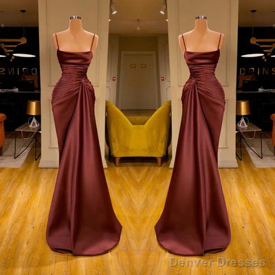 Modern Spaghetti Straps  Sleeveless Mermaid Prom Dress