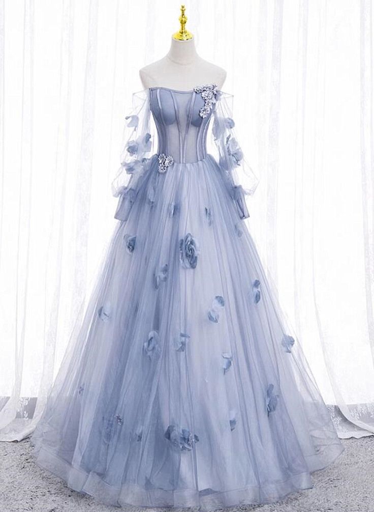 Dreamy Bridal Dress Fairy Floral A line Girls Party Dress Elegant Gorgeous Birthday Evening Dress Ribbon Graduation Gown Prom Dress Secondary image