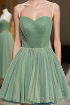 Cute Sweet Neck Short Prom Dress, Mini Dress