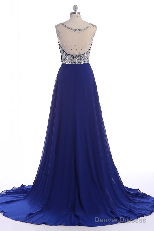 Royal Blue Chiffon Evening Dress Long Prom Dress Secondary image