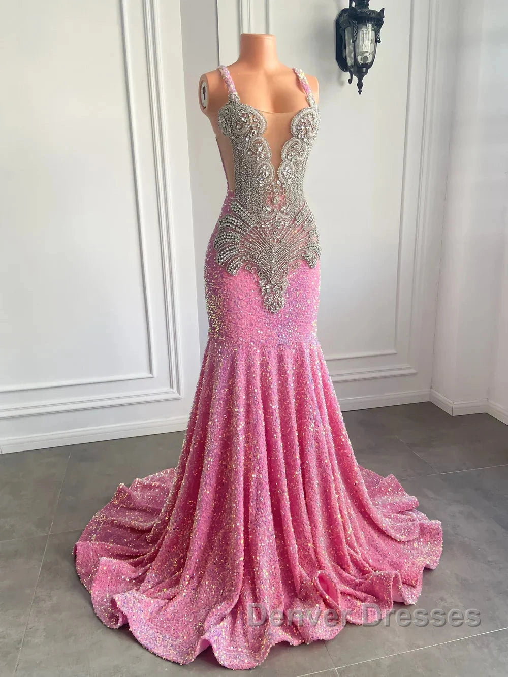 Gorgeous Long Dress Luxury Black Girls Prom Party Formal Gowns