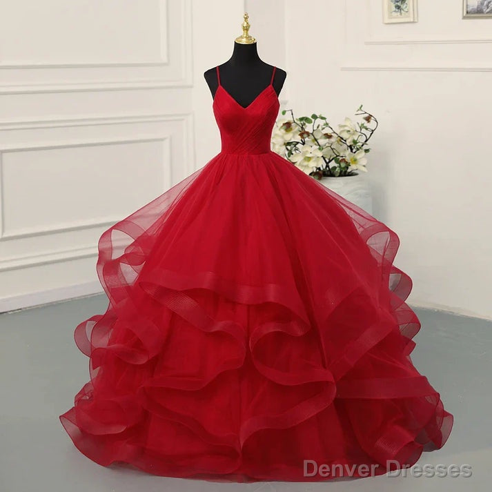 Lace Wined Red Black Quinceanera Dress Spaghetti Straps Ruched Organza Prom Dress