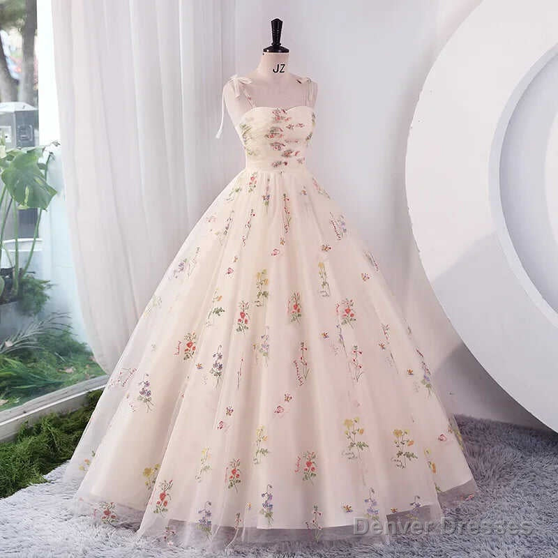 Luxury Floral Embroidery Long Champagne Prom Evening Dresses Women Summer Party Formal Occasions Reception Dress Secondary image