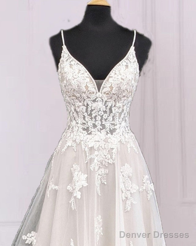 A-Line Appliques Wedding Dresses Secondary image