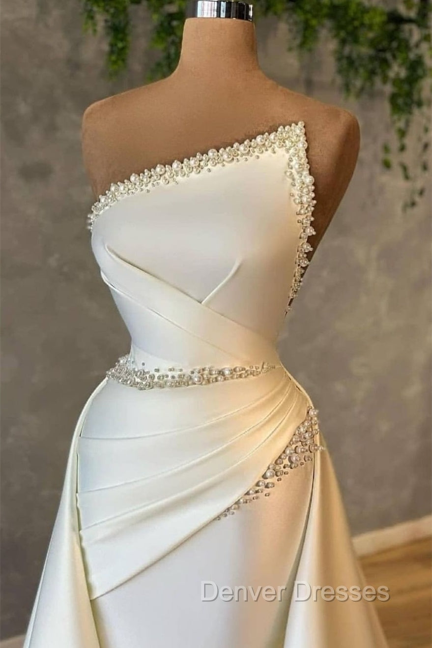 A-line Asymmetrical Beaded Floor-length Open Back Sleeveless Prom Dress Secondary image