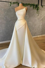 A-line Asymmetrical Beaded Floor-length Open Back Sleeveless Prom Dress