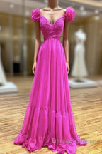 A-Line Backless Long Prom Dress, Red Long Evening Dress