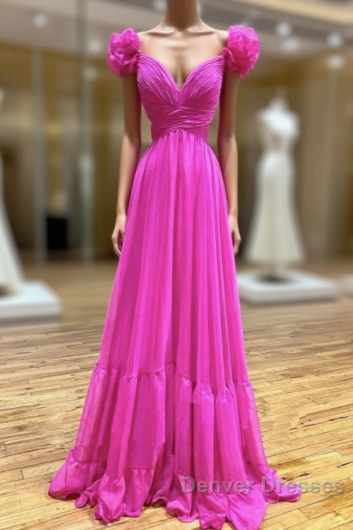 A-Line Backless Long Prom Dress, Red Long Evening Dress