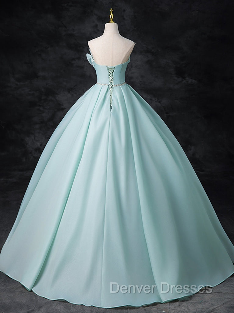 A-Line Beads Blue Long Prom Dress, Blue Long Formal Dress Secondary image