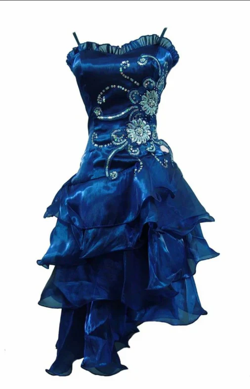 A Line Black Ruffle Short Prom Dress Homecoming Dress